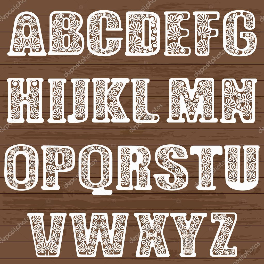 Alphabet letters template set