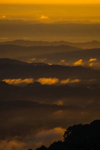 Prachtig Uitzicht Heuvels Himachal Tijdens Zonsondergang — Stockfoto