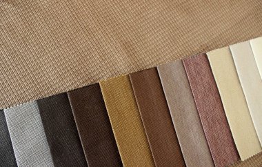 Samles organik kumaşlar, pamuk, saten. Doğal doku arkaplanı.