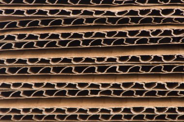 Bükülmüş karton dokusu. Karton kutular.