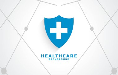 tıbbi koruma kalkanı arka plan çizimi