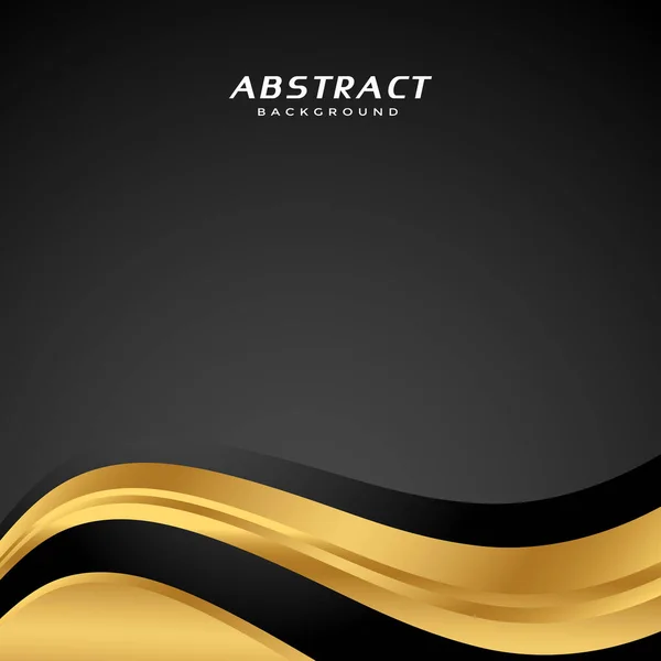 Fondo Abstracto Diseño Oro Premium Con Forma Ondulada — Vector de stock