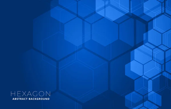 Azul Forma Hexagonal Concepto Fondo Médico — Vector de stock