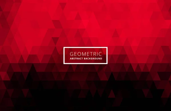 Red Black Abstract Triangle Pattern Background Design — Stock Vector
