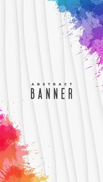 Colorful Abstract Splatter Vertical Banners Design — Stock Vector