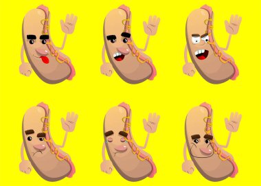 El sallayan sosisli sandviç. Çizgi film karakteri olarak Amerikan fast food..