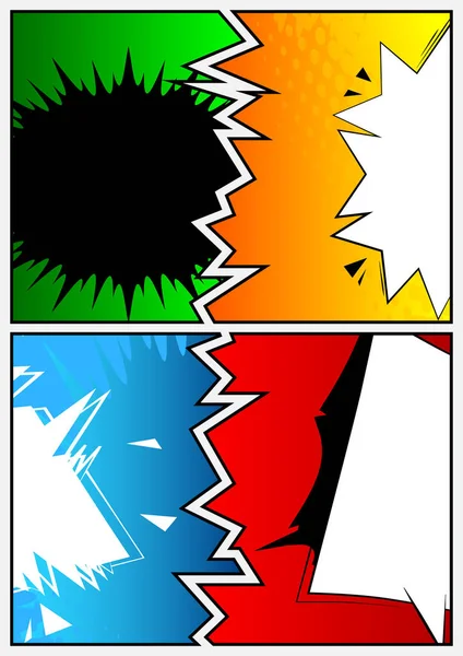 Фон Страницы Pop Art Комикс Рамка Цветным Местом Текста Рисунок — стоковый вектор
