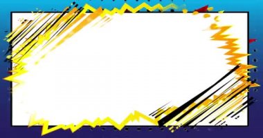 Animasyon Pop Art Arkaplan Çizgi Filmi. Giriş için Çizgi Roman Hareketi Posteri. Retro manga çizgi romanlarının etkisi. Renkli klip sanatı.