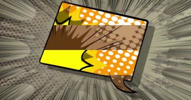 Animasyon Pop Art Arkaplan Çizgi Filmi. Giriş için Çizgi Roman Hareketi Posteri. Retro manga çizgi romanlarının etkisi. Renkli klip sanatı.