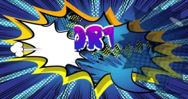Önemli bir geri bildirim. Hareket posteri. 4k animasyon çizgi roman kelime metni soyut çizgi roman arkaplanı üzerinde hareket ediyor. Retro pop sanat tarzı.