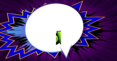 Komik Webinar. Hareket posteri. 4k animasyon çizgi roman kelime metni soyut çizgi roman arkaplanı üzerinde hareket ediyor. Retro pop sanat tarzı.