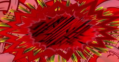 Soyut Çizgi Roman Arkaplanı. Hareket posteri. Çizgi roman arka planında 4k animasyon elemanı. Retro pop sanat tarzı.