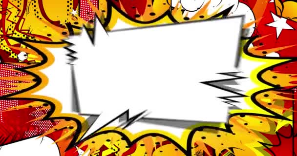 Increíble Actualización Cartel Movimiento Animated Comic Book Word Text Moving — Vídeo de stock