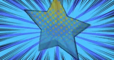 İşi Seç. Hareket posteri. 4k animasyon çizgi roman kelime metni soyut çizgi roman arkaplanı üzerinde hareket ediyor. Retro pop sanat tarzı.