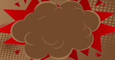 Soyut Çizgi Roman Arkaplanı. Hareket posteri. 4k animasyon çizgi film hızlı hareket bulutları, element stoku videosu. Çizgi roman arka planı. Retro pop sanat tarzı.