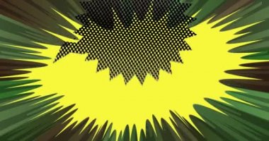 Soyut Çizgi Roman Arkaplanı. Hareket posteri. 4k animasyon çizgi film hızlı hareket bulutları, element stoku videosu. Çizgi roman arka planı. Retro pop sanat tarzı.