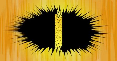 Yeşil ekranlı soyut arkaplan. Hareket posteri. 4k animasyon çizgi roman hareketli elementler. Retro pop sanatının arka planı.