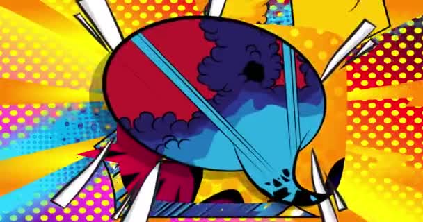 Abstract Speech Bubble Comic Book Background Постер Руху Анімаційних Коміксів — стокове відео