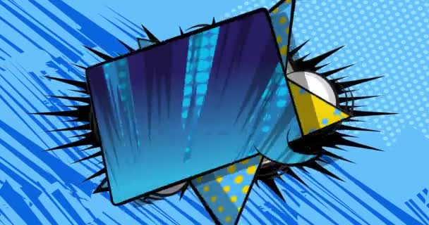 ハヌカの冒険 映画祭のポスター 4Kアニメ漫画の背景に動くコミックブックワードテキスト 休日のためのレトロポップアートスタイルクリップ — ストック動画