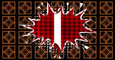 Çılgın Kwanzaa. Hareket posteri. 4k animasyon çizgi roman kelime metni soyut çizgi roman arkaplanı üzerinde hareket ediyor. Retro pop sanat tarzı.