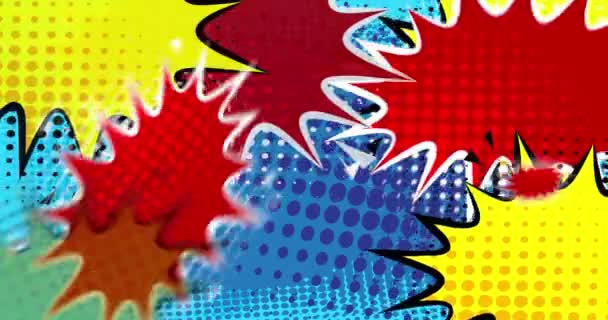 Абстрактный Мыльный Пузырь Фоне Комиксов Плакат Ходатайствами Анимированных Комиксов Движущихся — стоковое видео