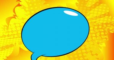 Çizgi Roman Konuşması Kabarcık Arkaplanı. Hareket posteri. 4k animasyon çizgi roman, değişen elementler, duvar kağıtları. Retro pop sanatının arka planı.