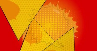 Çevir. Hareket posteri. 4k animasyon çizgi roman kelime metni soyut çizgi roman arkaplanı üzerinde hareket ediyor. Retro pop sanat tarzı. Çeviri, çevirmen, yabancı dil öğrenme kavramı.