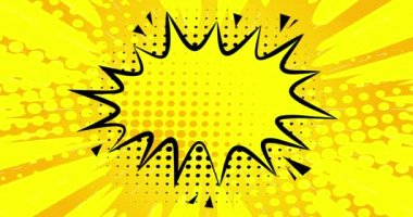 Çevir. Hareket posteri. 4k animasyon çizgi roman kelime metni soyut çizgi roman arkaplanı üzerinde hareket ediyor. Retro pop sanat tarzı. Çeviri, çevirmen, yabancı dil öğrenme kavramı.