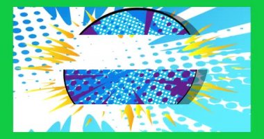 Retro karikatür tarzı arka plan. Manga karikatür arkaplan videosu. Pop sanat çizgi roman tanıtımı. Hareket posteri. 4k animasyon hareketi, değişen duvar kağıdı.