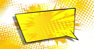 Retro karikatür tarzı arka plan. Manga karikatür arkaplan videosu. Pop sanat çizgi roman tanıtımı. Hareket posteri. 4k animasyon hareketi, değişen duvar kağıdı.