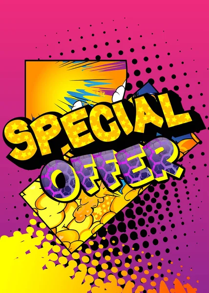 Special Offer Text Comic Book Word Abstract Background Retro Pop — 图库矢量图片