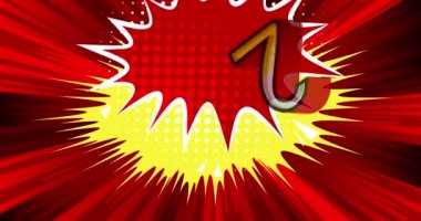 2022 yılı. Çizgi roman metni. Gelecekteki iş kariyeri, yeni yıl hedefleri, hedef kavramı. Hareket posteri. 4k animasyon Retro pop sanat tarzı.