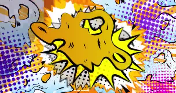 Estilo Cômico Retrô Pop Art Background Manga Cartoon Backdrop Stock — Vídeo de Stock