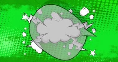 Retro karikatür tarzı Konuşma Kabarcığı arka planı. Manga karikatür arkaplan videosu. Pop sanat çizgi roman tanıtımı. Hareket posteri. 4k animasyon hareketi, değişen duvar kağıdı