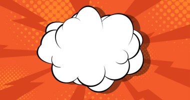 Retro çizgi roman tarzı Konuşma Kabarcığı arkaplanı. Manga karikatür arka planı. Pop sanat çizgi roman posteri, duvar kağıdı.