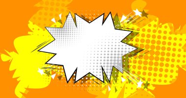 Retro çizgi roman tarzı Konuşma Kabarcığı arkaplanı. Manga karikatür arka planı. Pop sanat çizgi roman posteri, duvar kağıdı.