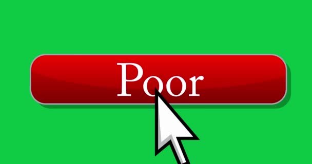 Cursor Clicks Poor Button Pointer Arrow Cursor Clicking Animated Icon — Stock Video