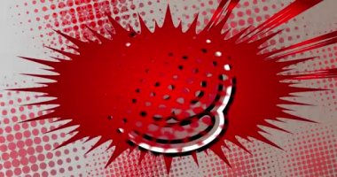 Tabelada, e-posta, e-posta internet sembolü. Hareket posteri. 4k animasyon çizgi roman kelime metni soyut çizgi roman arkaplanı üzerinde hareket ediyor. Retro pop sanat tarzı.