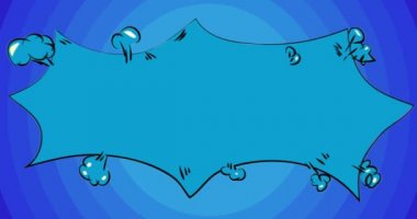 Yeşil ekranda Retro karikatür tarzı Konuşma Kabarcığı arkaplanı. Manga çizgi film stok video. Krom anahtarlı pop sanat çizgi romanları. 4k animasyon hareketi, değişen duvar kağıdı.