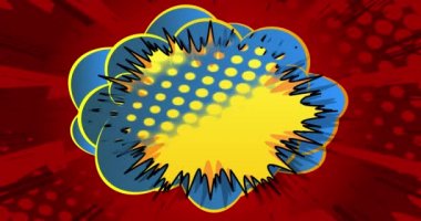 Oylar 2022 'ye. Hareket posteri. 4k animasyon çizgi roman kelime metni soyut çizgi roman arkaplanı üzerinde hareket ediyor. Retro pop sanat tarzı.