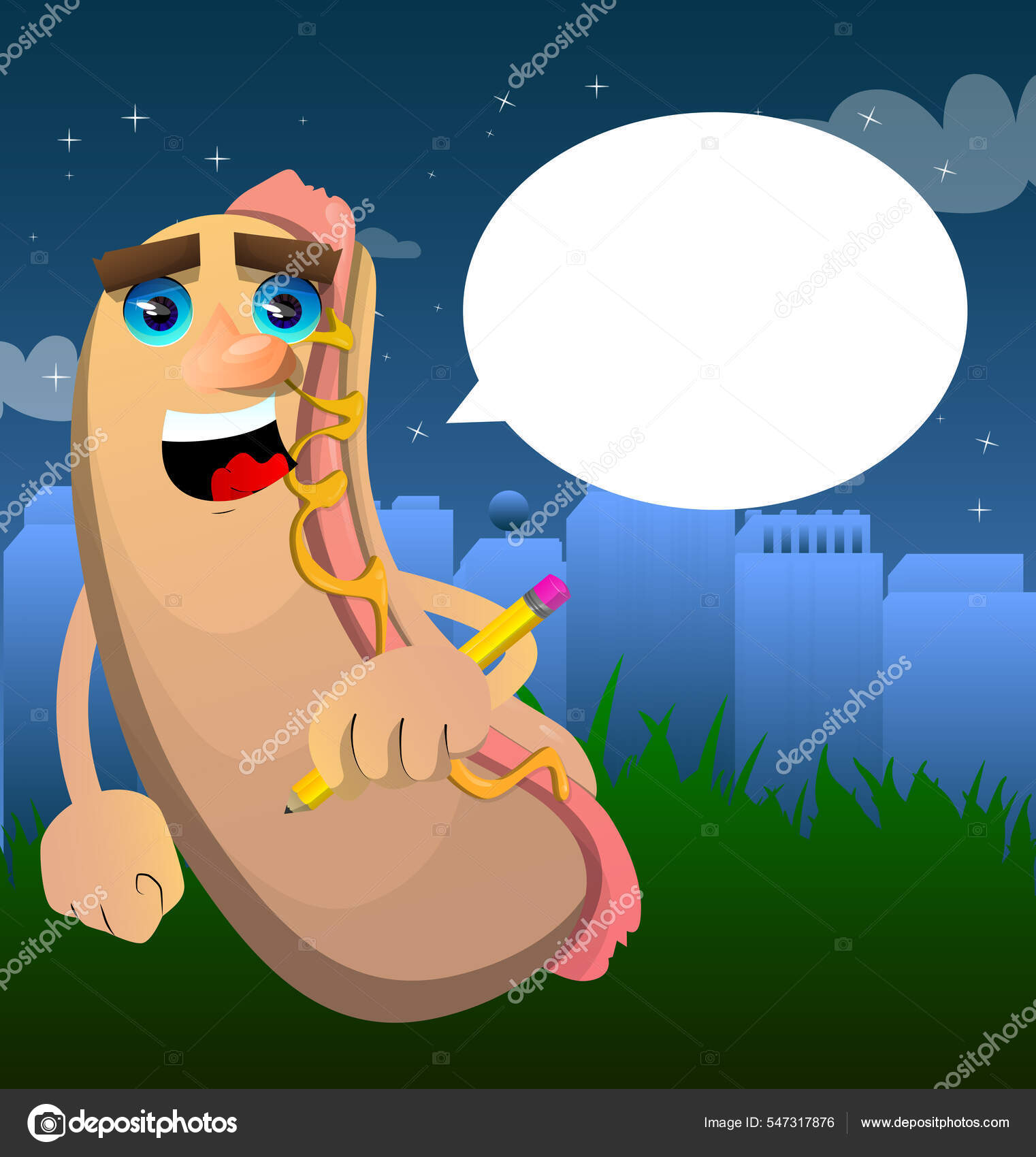 Hot Dog Writing Pencil American Fast Food Cartoon Character Face Stock Vector Image by ©NoraVector #547317876 Hot Dog Writing Pencil American Fast Food Cartoon Character Face Stock Vector Image by ©NoraVector #547317876