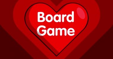 Tahta Oyun metniyle Heart Shape, Red Beat Love sembolü. Yaşam, Sağlık ve olumlu duygular canlandı. 4k stok video.