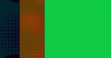 Yeşil ekranlı soyut Renkli Arkaplan. Manga Giriş Hareketi posteri. 4k animasyon çizgi roman hareketli elementler. Retro pop sanat tarzı başlık arkaplanı.