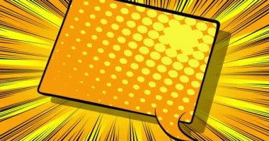 Soyut Renkli Pop Sanatı Konuşma Balonu Arkaplanı. Manga Giriş Hareketi posteri. 4k animasyon çizgi roman hareketli elementler. Retro biçimi başlık arkaplanı.