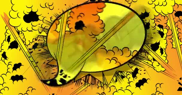 Paz Cartel Movimiento Animated Comic Book Word Text Moving Abstract — Vídeos de Stock