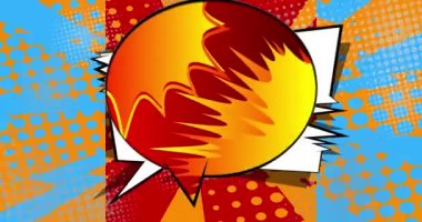 Retro karikatür tarzı arka plan. Manga karikatür arkaplan videosu. Pop sanat çizgi roman tanıtımı. Hareket posteri. 4k animasyon hareketi, değişen duvar kağıdı.