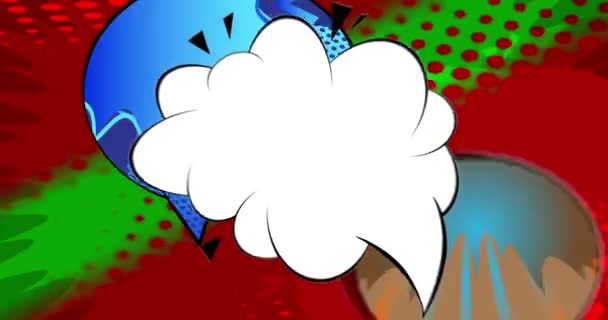 Ретро Комікс Speech Bubble Background Карикатура Задній План Манги Вступ — стокове відео