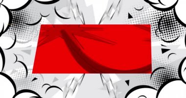 Pop sanatında arka plan animasyonu, çizgi roman tarzı. Retro manga karikatür arka planı. Çizgi roman ögeleri hareket ediyor.