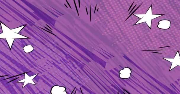 Animación Fondo Abstracta Coloreada Arte Pop Estilo Cómics Película Manga — Vídeo de stock