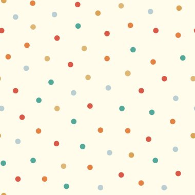 Çok renkli noktalı kusursuz bir desen. Paket kağıdı dokusu.